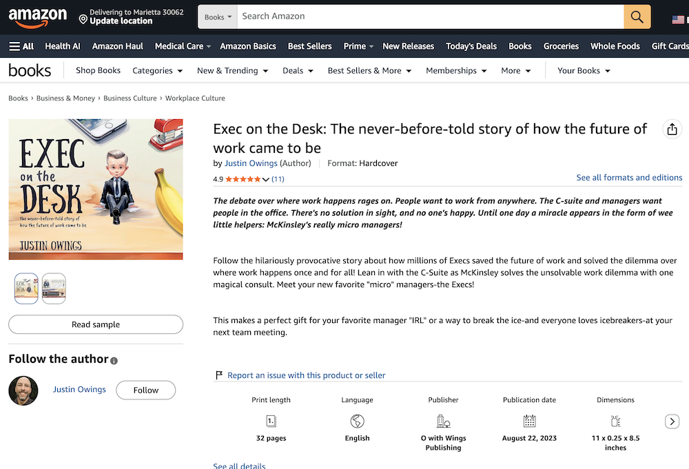 Exec on the Desk on Amazon